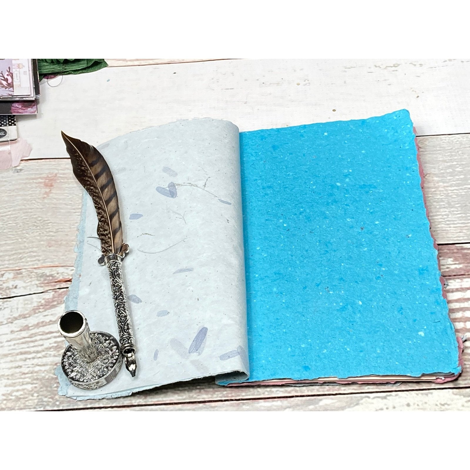 Custom Order Handmade Fabric Covered Watercolor Journal Art 