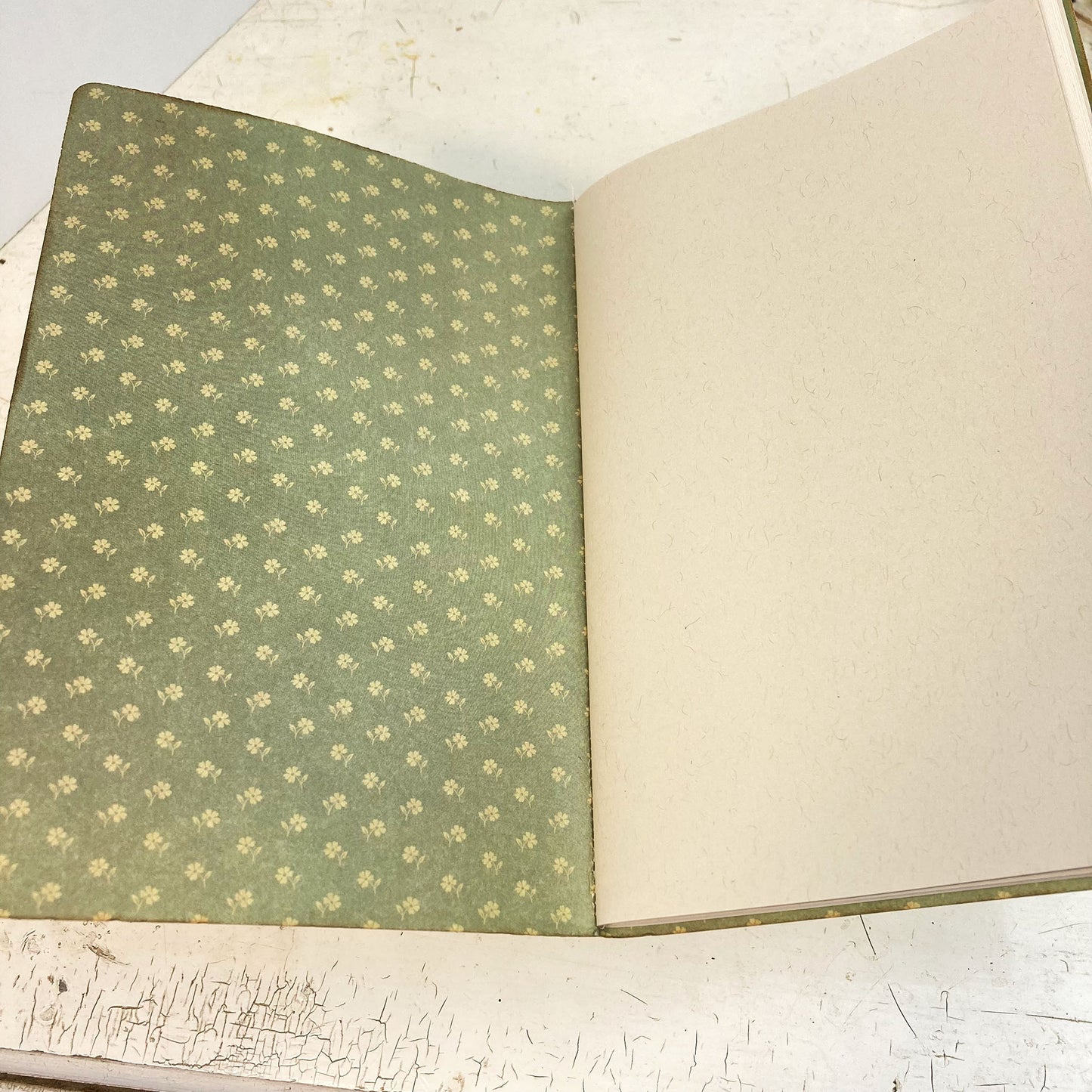 Soft Cover Writing Journal, Blank Newsprint Pages, Wallpaper Cover, Fits in your Purse