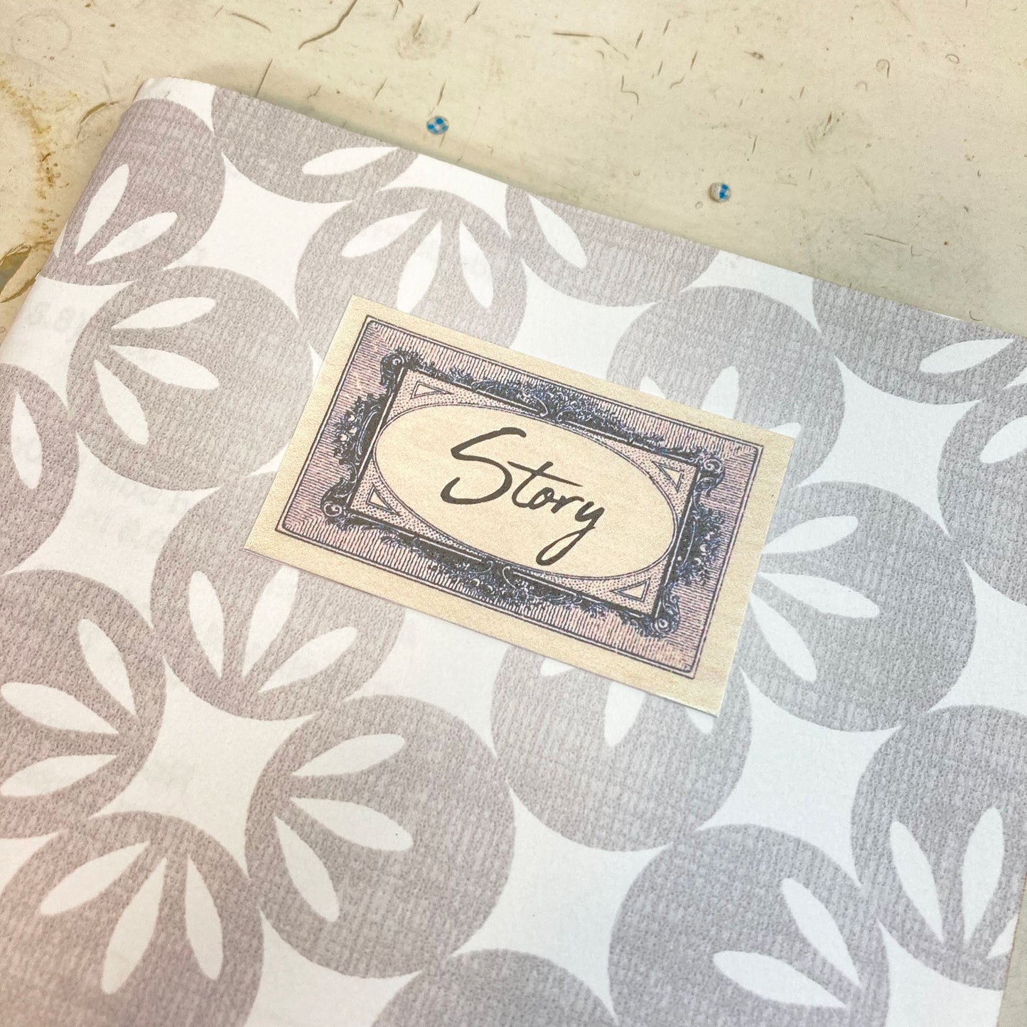 Soft Cover Writing Journal, Blank Newsprint Pages, Wallpaper Cover, Fits in your Purse