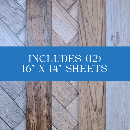 Wood Grain Unpasted Wallpaper Sample Sheets for Crafts, Junk Journals, Mixed Media and Collage Art Projects